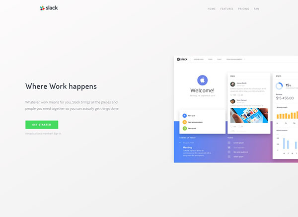 demo slack landing